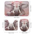 thumbnail image 3 of Shower Curtain 4 Piece Set Cute Boho Elephant Bathroom Shower Curtain Set with Rugs Watercolor Animal Flower Farmhouse Bathroom Shower Set for Bathtub Decor 72inch X 72inch, 3 of 8