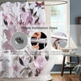 thumbnail image 2 of Floral Shower Curtain,Red Lush Flower Bathroom Shower Curtains,Watercolor Purplish Red Shower Curtain Sets,Modern Pretty Waterproof Fabric Bath Curtain with 12 Hooks 72x72in, 2 of 6