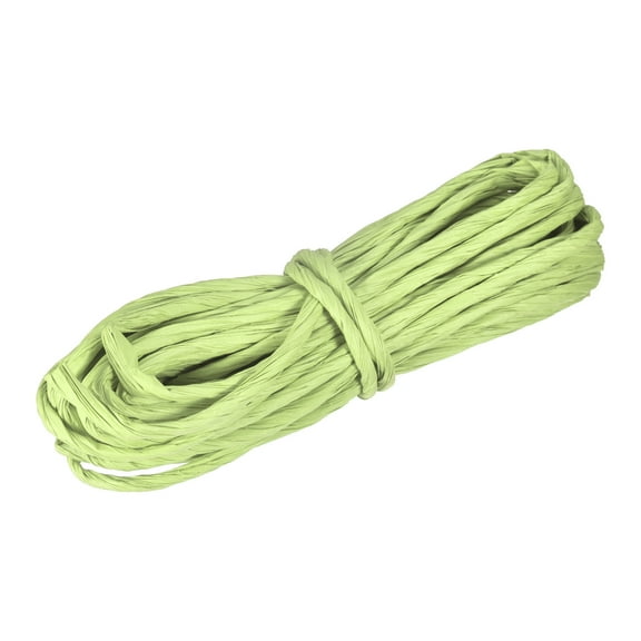 Uxcell Raffia Paper Craft Rope Packing Rope 10.9 Yards Handmade Twisted Paper Craft String/Cord/Rope for DIY Decoration Gift Packaging Light Green