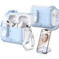 thumbnail image 1 of Funda para AirPods Pro MHYALUDO de segunda y primera generación, blanco/azul, 1 of 7