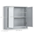 thumbnail image 3 of HOMCOM Wall Mounted Medicine Cabinet with Mirror, Grey, 3 of 9