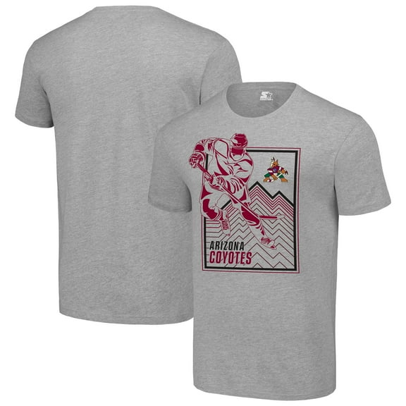 Men's Starter Heather Gray Arizona Coyotes Player Grid T-Shirt