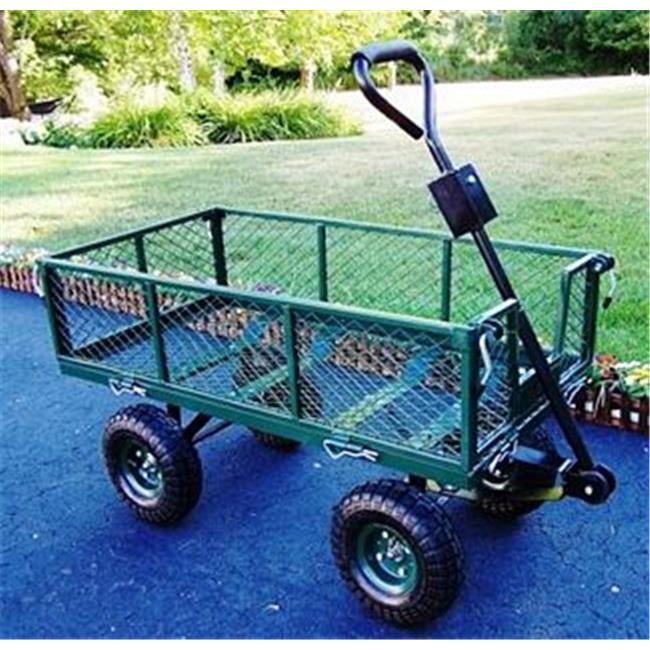 Utility Metal Garden Cart 500 lb Capacity Green