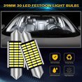 thumbnail image 5 of (4 piezas, blanco) Bombillas LED blancas de 39 mm extremadamente brillantes de 6500 k, sin errores, para interior de domo, matrícula y puerta, 5 of 5