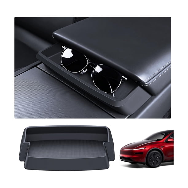 Porta Gafas para Consola Central cybtkcar 2025 Tesla Model Y Juniper y Model 3 Highland