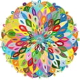 thumbnail image 1 of Puzzle-Blooming Color-1000 Pieces Color Challenge Blue Board Round Jigsaw Puzzles, 1 of 4