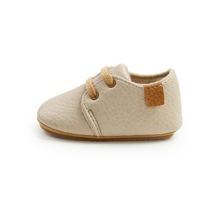 

Colisha Toddler Boys & Girls Sneakers Lace Up Flats Prewalker Crib Shoe Daily Comfort Shoes Leopard Print Moccasins Beige 4C