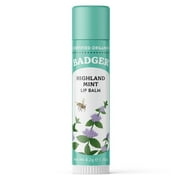 Badger - Classic Lip Balm, Highland Mint, Certified Organic, Moisturizing Lip Balm, 0.15 oz Stick