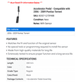 thumbnail image 2 of Accelerator Pedal - Compatible with 2006 - 2009 Pontiac Torrent 2007 2008, 2 of 2