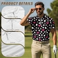 thumbnail image 4 of KUIFORTI Funny Matching Couple Golf Shirts Heart Polka Dot Quarter Zip Lapel Stand Collar His and Hers Matching Sport Outfits Quick Dry Breathable for Golf Tennis Casual Wear Summer Vacation Gifts, 4 of 5