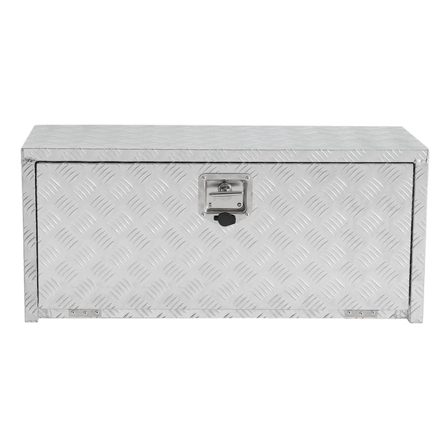 Kojooin Heavy Duty Waterproof Aluminum Underbody Tool Box for Truck Bed, Lockable Storage Chest for Pickup, Trailer or RV