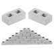 thumbnail image 1 of Building Miniatures Miniature Brick Block Dollhouse Building Supplies Ceramic Grey for Crafting 100Pcs, 1 of 5