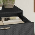 thumbnail image 5 of vidaXL Patio Storage Cabinet Beige 21.7"x21.7"x43.7" Poly Rattan, 5 of 11