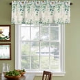 thumbnail image 6 of 2 Pack Daisy Eucalyptus Leaf Valance for Window Summer Flower Vintage Countryside Kitchen Valance Rod Pocket Short Curtain Topper Decorative Window Treatment for Living Room Bedroom 42"x18", 6 of 9