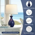 thumbnail image 5 of 19”Ceramic Table Lamp Set of 2, Modern Bedside Lamps for Nightstand, Bedroom, Living Room with Rocker Switch,Navy Blue, 5 of 7
