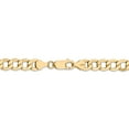 thumbnail image 3 of Real 14kt Yellow Gold 7mm Semi-Solid Curb Chain; 20 inch; Lobster Clasp; for Adults and Teens; for Women and Men, 3 of 4