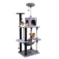 thumbnail image 4 of Cat Toy Scratching Wood Climbing Tree with Bowl Cat Scratching Post Toy Climbing Frame Cat Furniture Pole Gym Condo ShopWise Round, 4 of 15