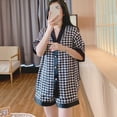 thumbnail image 3 of Women Cartoon Pijamas Set Cute Sleepwear Summer Kimono Style Ice Silk Short-sleeved Shorts Pj Set Home Suit Thin Sexy Pyjama, 3 of 7