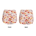 thumbnail image 3 of Balery Hello Autumn Maple Leaf Pattern Women's Running Shorts with Liner 2 Pockets Elastic Workout Athletic Gym Yoga Shorts-Large, 3 of 7
