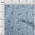 thumbnail image 2 of oneOone Rayon Turquoise Blue Fabric Abstract Floral Leaf With Stripes Sewing Craft Projects Fabric Prints By Yard 56 Inch Wide, 2 of 4