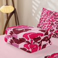 thumbnail image 3 of Erosebridal Fashion Gorilla Head Zipper Queen Comforter Set with Fitted Sheet and 2 Pillowcases for Girls, Camouflage Shape Print Zipper Bedding Set, Pink Reversible, 4pcs, 3 of 5
