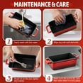 thumbnail image 6 of 2-In-1 9 x 5 Inch Cast Iron Loaf Pan with Lid (Red), Bread Loaf Pans for Baking Homemade Sourdough Bread, Meatloaf, Toast, Cake, Nonstick & Healthy & Sturdy, 2 Piece Set, 6 of 14