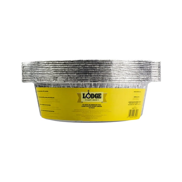 Dutch Oven Liner Lodge, aluminio plateado reciclable de 10 pulgadas