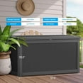 thumbnail image 5 of Joxxoaa 260 Gallon Resin Deck Box Outdoor Storage Box with Lockable Lid, Waterproof for Patio Cushions, Gardening Tools & Exercise Equipment(Black), 5 of 6
