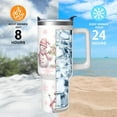 thumbnail image 3 of Christmas White Snowman Gifts for Women Men, Xmas Stainless Steel Insulated Travel Coffee Cup, 40 Oz Tumbler with Handle and Straw, Winter Holiday Water Bottle, 3 of 6