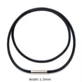 thumbnail image 1 of Collar de cuerda de cuero genuino negro con cierre, cadena de cordón, cadena de línea para colgante DIY, accesorios para hacer joyas, suministros para hombres, 1 of 5