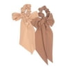 Kitsch Bow Scrunchies for Hair, Scarf Scrunchies, Scrunchie Bows for Women, 2 Pack (Terra Cotta)