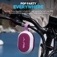 thumbnail image 3 of JLab Pop Party Portable Bluetooth Speaker, 5W, 8 Hour Playtime, RGB Lighting, Splashproof, Mulberry, 3 of 11