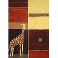 thumbnail image 2 of Unknown 14x18 Black Ornate Wood Framed with Double Matting Museum Art Print Titled - Abstract Giraffe, 2 of 4