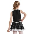 thumbnail image 2 of Rswnyirn Tenues de Cheerleading Sans Manches à Paillettes pour Filles, Uniforme de Cheerleading, Robe de Danse Noire 14, 2 of 7