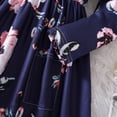 thumbnail image 6 of JLFKNG Toddler Child Girls Dresses Breathable Floral Printed Dress With Large Swing Long Sleeve Crew Neck Soft Cotton Loose Fit High Waist Comfortable Child's Sundress, 6 of 7