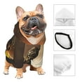 thumbnail image 3 of Disketp Apocalyptic Skull Soldier Dog Hoodie Dog Clothes with Hat, Pet Winter Clothes Warm Hoodies Coat for Small Dogs-Large, 3 of 7