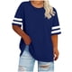 thumbnail image 1 of Mujeres Más Tamaño de Manga Larga Tops Cuello Redondo Camisa Casual Camiseta Top para la Primavera Verano Uso Diario Más Tamaño Casual Tops, 1 of 6