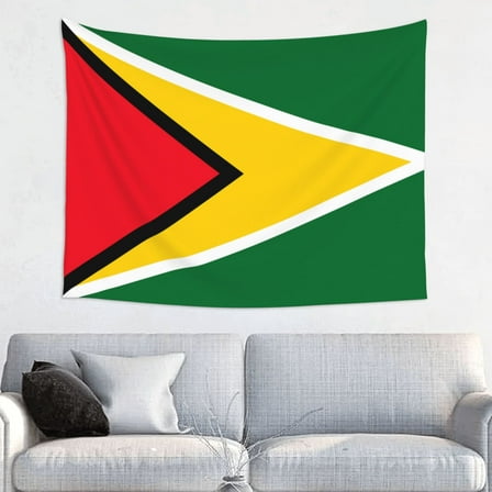 Guyana Flag Tapestry For Bedroom Aesthetic Tapestries Wall Hanging (29" X 37")