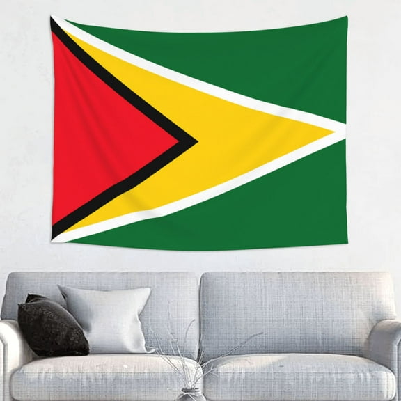 Guyana Flag Tapestry For Bedroom Aesthetic Tapestries Wall Hanging (29" X 37")