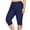 ZA Dark Blue, variant on Swim Shorts Women Tummy Control Plus Size Swimming Cropped Pants High Waist Solid Color Slim Trunks
