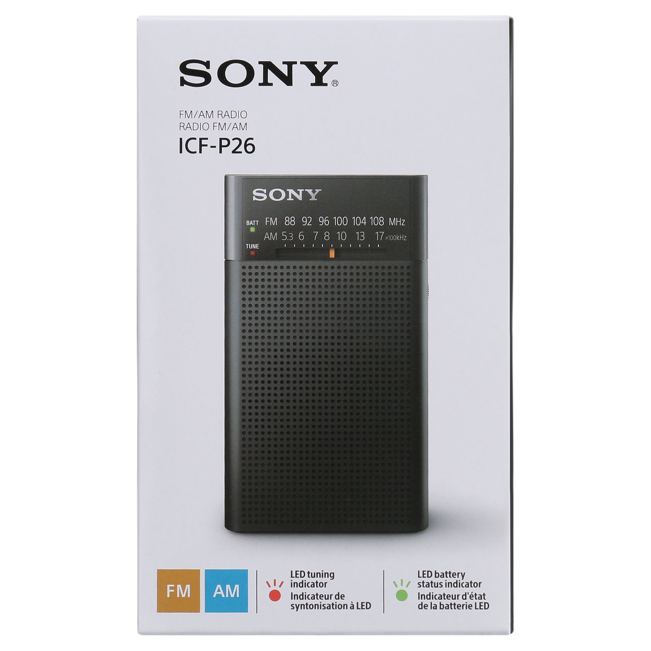 Sony ICFP26.CE7 Radios Portatiles con Altavoz Sony Negro 