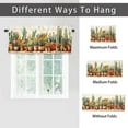 thumbnail image 6 of Green Plant Curtain Valances for Kitchen Windows Boho Potted Plant Cactus Succulent Window Valance for Living Room Bedroom, Kitchen Valance Rod Pocket Window Decor Curtain 54 by 18 in, 1 Panel, 6 of 6
