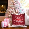 thumbnail image 2 of Christmas Pillow Cover 18x18 \u2013 Red and White Merry Christmas Throw Pillow Case with Snowflake Border \u2013 Classic Holiday Cushion for Sofa, Couch or Office Decor, 2 of 6
