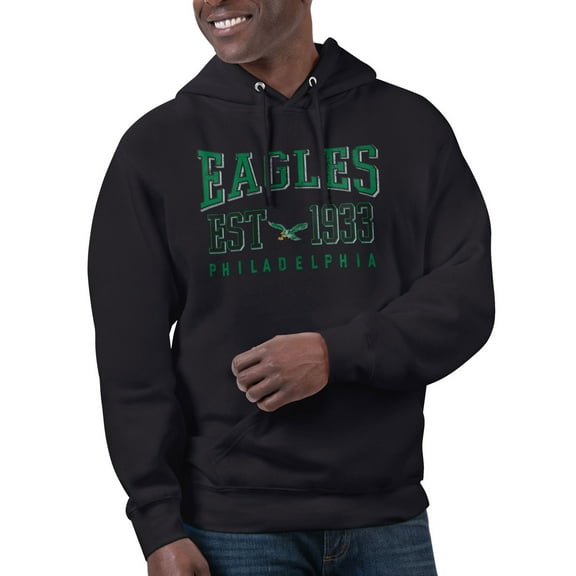 Unisex Starter Black Philadelphia Eagles Retro Pullover Hoodie