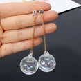 thumbnail image 6 of YIEMEEN Trendy Bubble Ball Glass Water Inside Drop Earrings Shiny AB Dangle Earrings Ins, 6 of 10