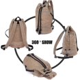 thumbnail image 3 of Canvas Travel Duffles, Travel Bags Overnight Weekend Bags Carry On Shoulder Tote Bag Rucksack L-Brown, 3 of 5