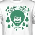 thumbnail image 2 of Teelocity Bob Ross Happy Trees Cartoon Graphic T-Shirt (Medium - Standard Fit, White), 2 of 4