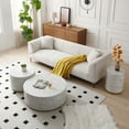 thumbnail image 4 of Kevinplus 15“ Round Modern Faux Marble Coffee Tables with Gold Metal Base for Living Room Fully Assembled White, 4 of 9