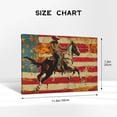 thumbnail image 4 of 8x12 inch Oil Painting Canvas Riding Cowboy & Star Spangled Flag Yard Decor,Rustic Yard Garden Fence Accessory,Classic Riding Cowboy & Star Spangled Flag Vintage Style Paintings Canvas Gifts, 4 of 6