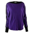 thumbnail image 4 of Ralph Lauen Women's Waffle-Knit Colorblocked Top PB XS, 4 of 5